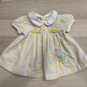 Okie Dokie Vintage Dress 12 Months Baby Hello Bunny Blocks